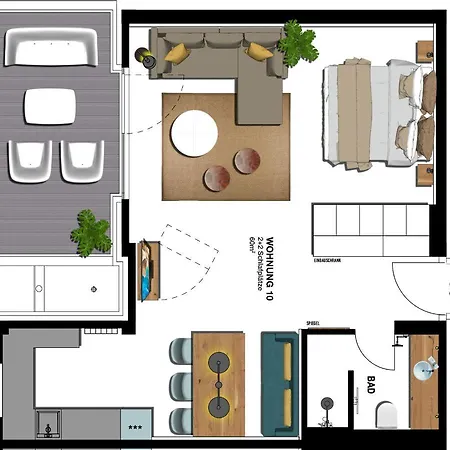 شقة Seebruecke - 1-raum-appartement Mit Balkon S10